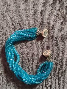 Sparkling Teal Beaded Bracelet