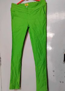Green Slim Fit Pants