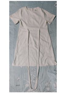 Natural Elegance - Off-White A-Line Dress