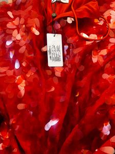 cover story Red Sequin Dress