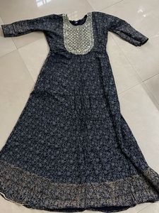 Embellished Floral Print Dress