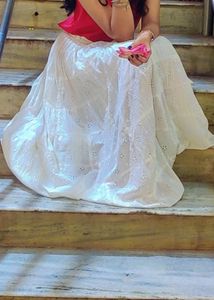 White Maxi Skirt Pure Cotton
