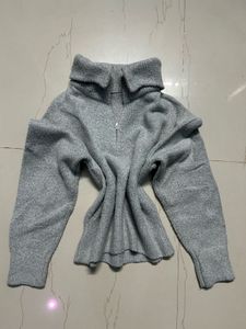 Cozy Gray Knit Sweater