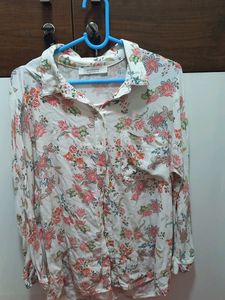 Promod Floral Button-Down Shirt
