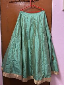 Green Silk Lehenga Skirt