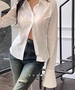 White Corset Back Shirt