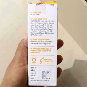 2% ALPHA ARBUTIN &amp; HYALURONIC ACID FACE SERUM 30ml