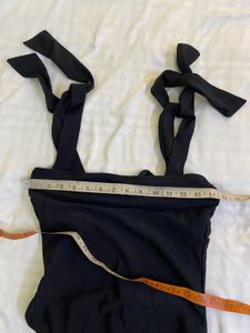 Mango Black Tie-Strap Bodysuit Bust 32-34