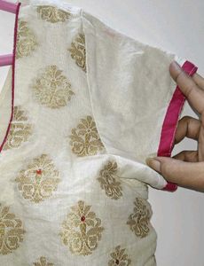 Ivory Embroidered Salwar Suit With Dupptta