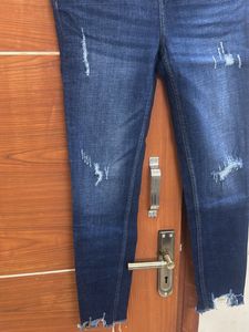 Veromoda Distressed Dark Wash Jeans