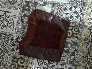Brown Faux Leather Corset Top