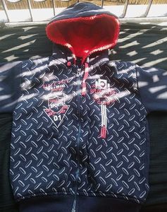 Boys Blue Printed Hoodie