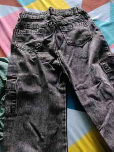 Gray Cargo Jeans
