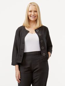 H&M Elegant Black Cropped Jacket