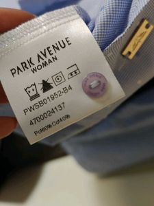 Park avenue Light Blue Polka Dot Shirt, S-M