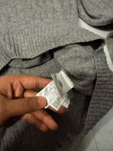 Lacoste Grey Cable Knit Sweater