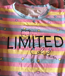 Cute Striped Long Sleeve Top and multi colour desi