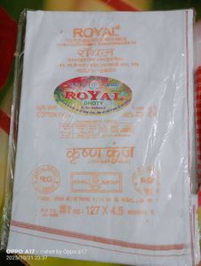 Fivestar Brand Pure Cotton Dhoti Jode