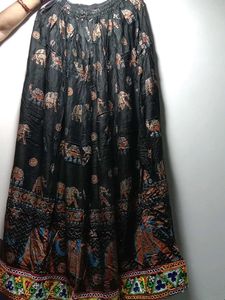 Elephant Print Maxi Skirt