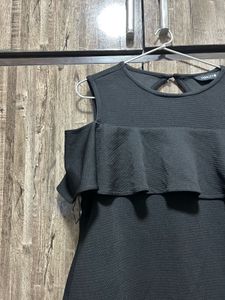 Black Cold Shoulder One Piece