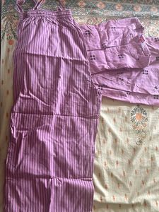 Biba Pink Checkered Cord Set