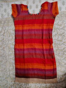 Multicolour cotton stitched salwar suit