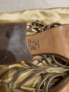 Bershka Imported Gold Heels