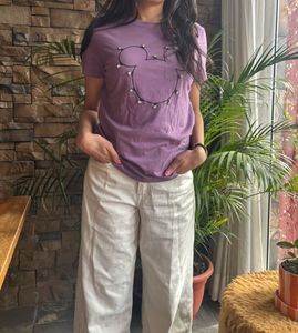 KAZO XS Purple Disney Mickey Embellished T-Shirt –