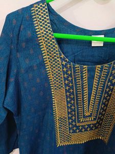 Embroidered Blue Kurta