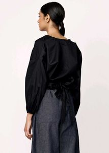 Shein Black Wrap Up Top