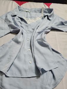 designer pastel blue top