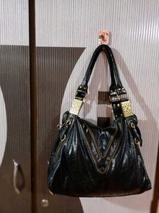 Vintage Black Hobo Bag
