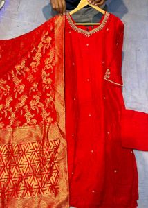 Vichitra Silk Fabric Suit