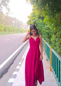 Elegant red Maxi Dress
