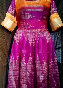Cotton silk latest trending model gown