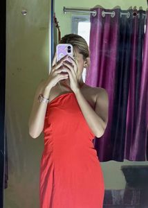 Stylized Halter Neck Midi Dress