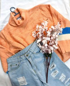 🎁Buy2 Get 2 Free Cozy Striped Sleeve Sweater E
