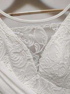 White Lacework Maxi Dress