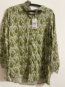 UTSA Green Print Shirt - Size M