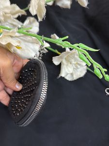 Black Studded Pouch