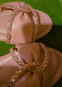 Peach Colour Flats Party Wear ♥️