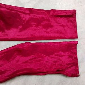 Red colour silk plazzo salwar legging pant