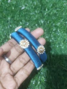 Blue Silk Thread Bangles