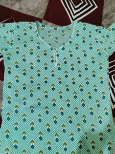 Floral Print short  Kurta