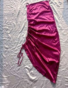 Brand New (Urbanic) Satin Ruched Cowl Neck Dress