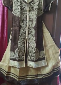 Vintage Gold Midi Skirt
