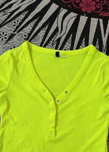 Fluorescent H&amp;m Green Top