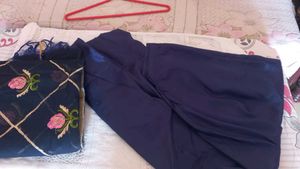 Pink &amp; Navy Kurta Set