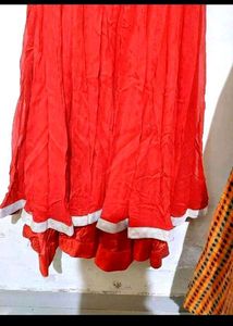 Red Embroidered Gown