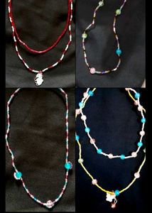 Beaded Charm Choker Necklace  💖